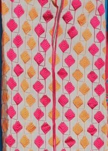 Embroidered khadi cotton Kurta...