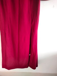 Shein Maroon Off Shoulder Side Slit Bodycon Dress
