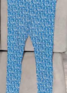 Fig Blue Floral Print Leggings