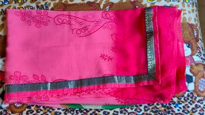 Brand New Saree(Printed Nd Lace Border)