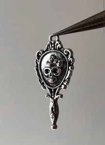 Gothic Skull Mirror Charm Pendant