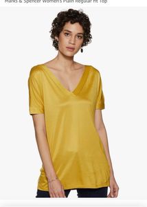 Mustard Yellow V-Neck Top