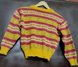 Multi Printed Sweater For 4-5 Year Boy