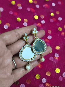 Pearl Mirror Choker set for nauratri