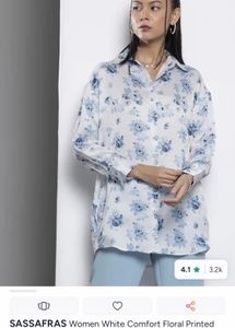 Floral Print Button-Up Shirt