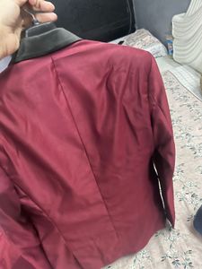 Men's Burgundy Suit Set