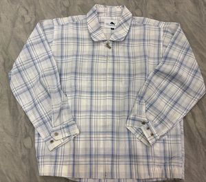 Men's Plaid Zip-Up Jacket bit oversize