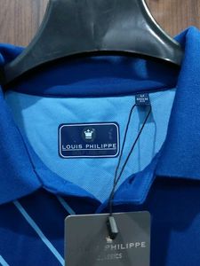 louis Philippe Men's Blue Polo T-Shirt