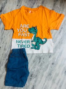 T-shirt And Jeans Short