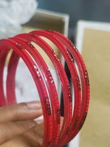 Glass Bangles- Yellow and Red
