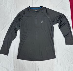 ASICS Long Sleeve Running T-Shirt Grey | Quick Dry