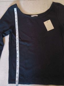 Korean Stylish Black Long Sleeve Top