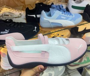 Pink Puma Mary Jane Flats