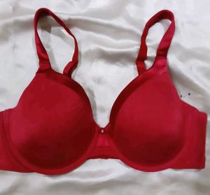 Vibrant Red Padded Bra