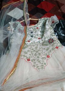 Embroidered Tulle Gown