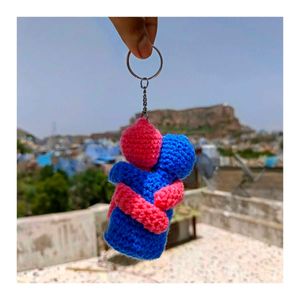 "Forever Hug – Crochet Couple Keychain"