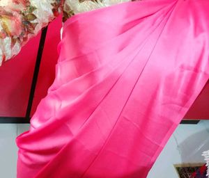 Vibrant Pink Satin Silk Saree