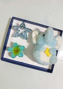 Cute Elephant & Star Hair Clips Set