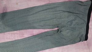 Stylish Gingham Print Pants