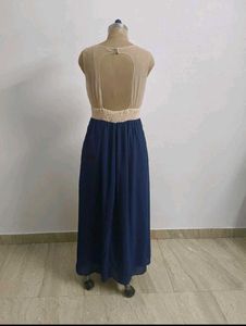 Diwali 🎇 🪔 Sale !!Elegant Navy &amp; Gold  Dress