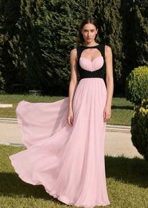 Elegant Pink &amp; Black Gown