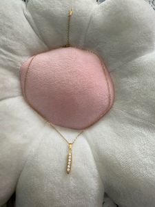 Anti Tarnish Gold Bar Pendant Necklace