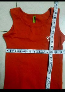 Red Tank Top With Measurements