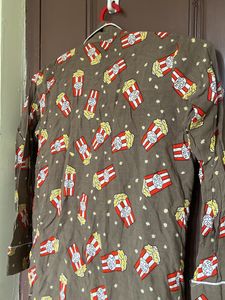 Misskurti Grey Printed Women Night Suit size :- Small