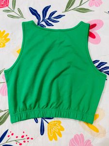 Vibrant Green Cropped Tank Top