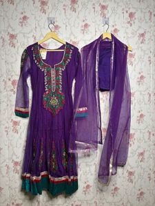 Premium Hand-Embroidered Anarkali Suit