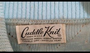 Light Blue Collared Knit Cardigan Sweater