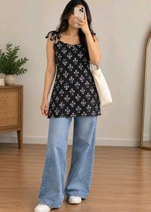 Stylish Black Printed Kurta