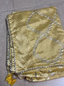 Beautiful Yellow Embroidered saree