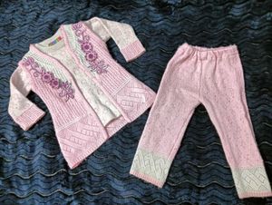 Adorable Pink ☃️☃️Knitte 3  years Outfit