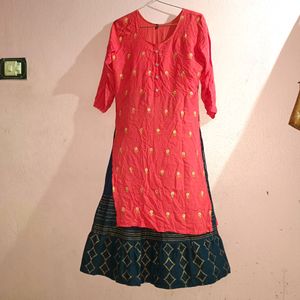 Women's Embroidery Long Frock Type Kurti