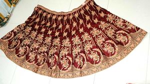 Maroon silk Lehenga
