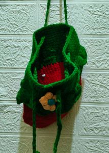 Handmade Crochet Strawberry Bag