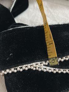 Elegant Black Velvet Blouse Trim