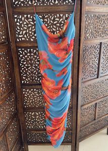 Zara Limited Edition Floral Back Open MIDI Dress