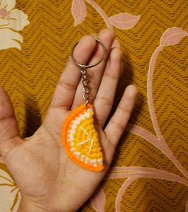 crochet orange keychain 🍊
