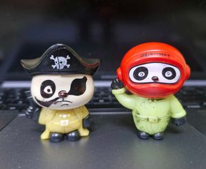 Racer and Pirate Panda combo