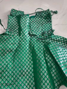 Green Brocade Blouse