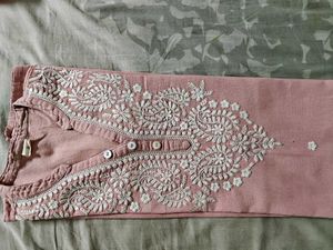 Elegant Pink Chikankari Kurta Set
