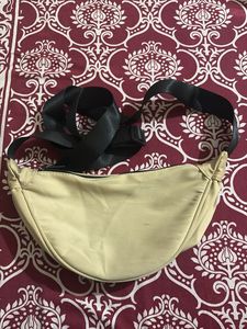 COMBO Cream Crescent Crossbody Bag with pouch