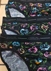 Floral Print Cotton Briefs - Pack of 3