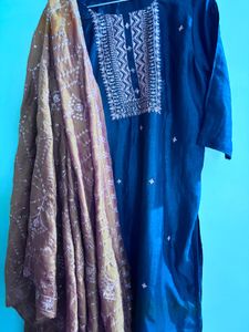 Elegant Teal Kurta Set with Dupatta