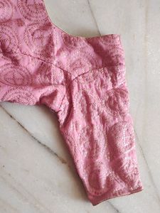 Baby Pink Color Sttiched Lahnga5 Miter  Flare,Blau