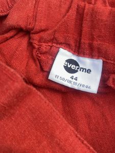 Stylish Red Linen Shorts