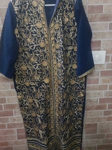 Blue party wear sharara suit