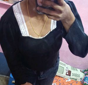 Elegant Black Long Sleeve Top